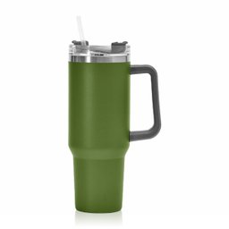 Copo Térmico Inox 1200ml com Alça e Canudo:branco - 9