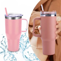 Copo Térmico Inox 1200ml com Alça e Canudo:branco - 3