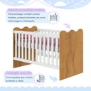 Ver mais imagens de Quarto de Bebê Completo 100% MDF Berço Guarda-Roupa 3 Portas Ternura Marrom/Branco Amadeirado