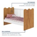 Ver imagem 6 de Quarto de Bebê Completo 100% MDF Berço Guarda-Roupa 3 Portas Ternura Marrom/Branco Amadeirado