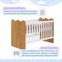 Ver imagem 7 de Quarto de Bebê Completo 100% MDF Berço Guarda-Roupa 3 Portas Ternura Marrom/Branco Amadeirado
