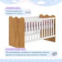Ver imagem 6 de Quarto de Bebê Completo 100% MDF Berço Guarda-Roupa 3 Portas Ternura Marrom/Branco Amadeirado