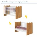 Ver imagem 7 de Quarto de Bebê Completo 100% MDF Berço Guarda-Roupa 3 Portas Ternura Marrom/Branco Amadeirado