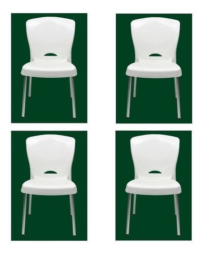 Cadeiras Bistrô Plástico Pés Alumínio:Marrom - 11