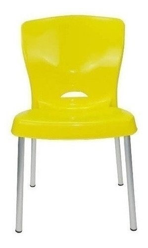 Cadeiras Bistrô Plástico Pés Alumínio:Marrom - 2