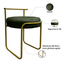 Ver imagem 3 de Kit 2 Banqueta para Penteadeira Quarto Puff Base Ferro Facto:verde