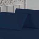 Ver imagem 1 de Kit Fronhas Nobre 2 Peças 50cm X 70cm Malha 100% Algodão - Azul-marinho