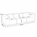 Ver imagem 2 de Sofá 3 Lugares para Sala Living Modular 264cm Lancaster F04 Linho Cru - Lyam Decor