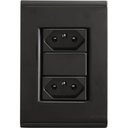 Ver imagem 1 de Conjunto 4x2 com 2 Tomadas 2p T 10 a 250 V Tramontina Liz Grafite
