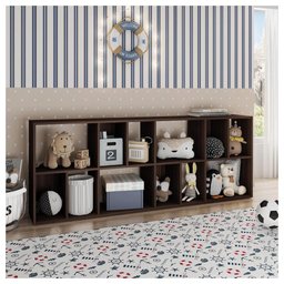 Brinquedoteca Organizadora 12 Nichos Marrom Side Caemmun - 2