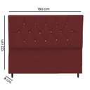 Ver imagem 2 de Cabeceira Cama Estofada Box Queen 160 cm Geovana Suede Bordô