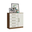 Ver imagem 4 de Cômoda Quarto 1 Porta Sapateira 91cm Lanaluna A09 - D'Rossi Atacama e Off White