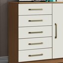 Ver imagem 2 de Cômoda Quarto 1 Porta Sapateira 91cm Lanaluna A09 - D'Rossi Atacama e Off White