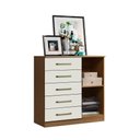 Ver imagem 5 de Cômoda Quarto 1 Porta Sapateira 91cm Lanaluna A09 - D'Rossi Atacama e Off White