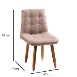 Cadeira Poltrona Jade Sala Estar Penteadeira Veludo Rose - 4