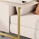 Ver imagem 2 de Mesinha Lateral Apoio de Canto Sofá Cama Leitura e Notebook:perola-dourado