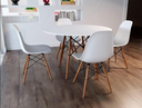 Ver imagem 7 de Conjunto de Mesa Eames Eiffel Redonda 120cm Branco + 4 Cadeiras Brancas
