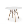 Conjunto de Mesa Eames Eiffel Redonda 120cm Branco + 4 Cadeiras Brancas - 4