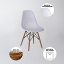 Ver imagem 3 de Conjunto de Mesa Eames Eiffel Redonda 120cm Branco + 4 Cadeiras Brancas