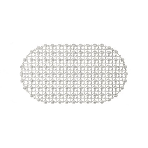 Tapete para Box Cristal Oval Antiderrapante - Cinza
