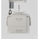 Ver imagem 4 de Kit Gabinete Cuba e Espelheira 60cm para Banheiro Moderno:branco