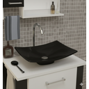 Ver imagem 7 de Kit Gabinete Cuba e Espelheira 60cm para Banheiro Moderno:branco