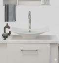 Ver imagem 3 de Kit Gabinete Cuba e Espelheira 60cm para Banheiro Moderno:branco