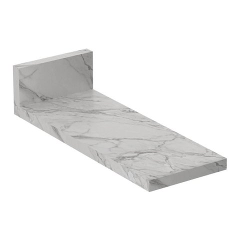 Tampo Mdp 25mm para Balcão de Cozinha 20cm Multimóveis Cr20420 Mármore Branco Mármore Branco