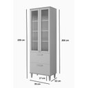 Ver imagem 4 de Paneleiro Cristaleira 3 Portas 1 Gaveta Eliana Yescasa