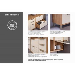 Paneleiro Cristaleira 3 Portas 1 Gaveta Eliana Yescasa - 6 Paneleiro Cristaleira 3 Portas 1 Gaveta Eliana Yescasa - 6