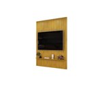 Ver imagem 4 de Painel Ripado para TV 65 Polegadas Trento 183cm para Sala de Estar Cedro DJ Móveis