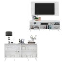 Ver imagem 5 de Conjunto Sala de Estar Rack/Painel TV/Aparador Multimóveis Sofia FG1005 Branco