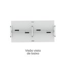 Ver imagem 7 de Plataforma Dupla Escrivaninha Tub Corporativa Light 4 Lugares 220cm Industrial Branco