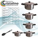 Ver imagem 2 de Jogo Panelas Aluminio Polido 6 Pçs Reforçado Colher de Nylon