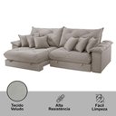 Ver imagem 3 de Sofá Ágata Veludo Dois Módulos de 80 Cm B25 Meu Sofá Online B026 Veludo Prata
