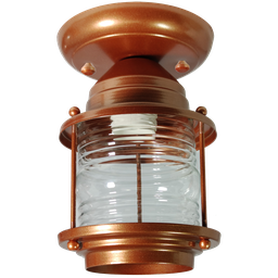 Luminária Plafon Lampião Colonial de Teto Cobre Vintage - 1