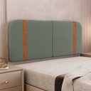 Ver imagem 1 de Cabeceira Painel Orgânico Cama Box Queen Size Flay 160cm Dobrável Bouclé Verde Menta - Desk Design