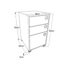 Ver imagem 4 de Gaveteiro 2 Gavetas 1 Gavetão com Rodízios Edu