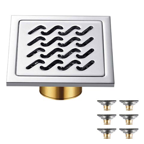 Ralo Inox 10x10 Anti Odor Banheiro Kit 6 Uni Lavabo Anti Inseto Lavanderia Quintal Resistente Durave