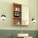 Ver imagem 1 de Armário de Banheiro com Espelho 1 Porta de Correr 2 Preteleiras Julia