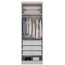 Modulo Para Guarda-roupa Com 2 Portas E 3 Gavetas Branco - 3