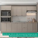Ver imagem 2 de Cozinha Armario 6 Peças Torre Quente Balcao para Pia 270 cm Unna Gris Poliman
