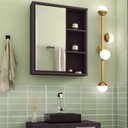 Ver imagem 1 de Armário de Banheiro com Espelho 1 Porta 2 Preteleiras Eduarda