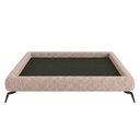 Ver imagem 4 de Cama Casal Base Box Pés Ferro 156cm Nami Linho Rosa Claro - Nexta Casa