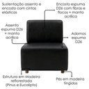 Ver imagem 6 de Poltrona Modular e Puff Block Pes Madeira Courino Tcs 724 Moll