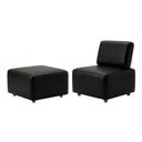Ver imagem 1 de Poltrona Modular e Puff Block Pes Madeira Courino Tcs 724 Moll