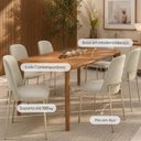 Ver imagem 2 de Conjunto de Jantar Mesa Retangular Harmony 6 Cadeiras Lucille - Canella c/ Palha