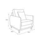 Ver imagem 5 de Poltrona Belga Cinza Base de Madeira Sala Recepção Escritório Bz Home Decor