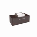 Ver imagem 2 de Gabinete Suspenso para Banheiro com Cuba Branca 80cm 1 Porta Basculante Alice Preto/Grafite
