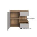 Ver imagem 5 de Gabinete de Banheiro Suspenso 80cm Paula com 2 Gavetas 1 Porta e 1 Nicho Mel/Arenas sem Cuba